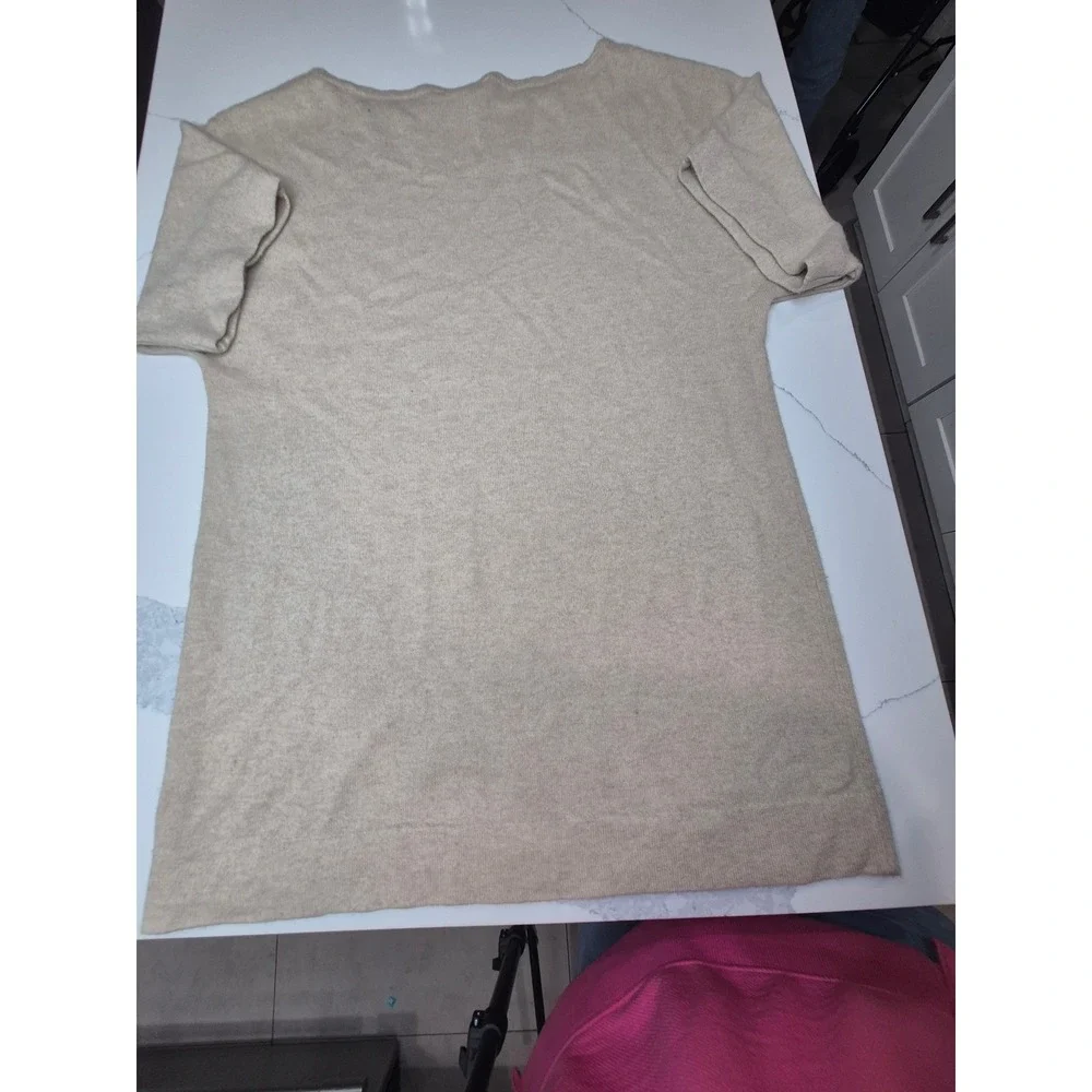 Tory Burch 100 Cashmere Sweater Dress‎ Beige Size M Style 3819